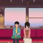 Fujino and Kyomoto in the train from the movie "Look Back"