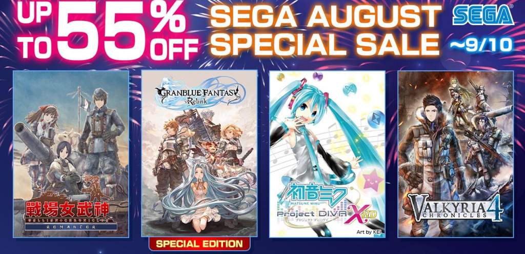 Sega August Sale at PlayStation Store!
