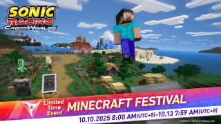 Minecraft Festival and DLC now available for Sonic Racing:Crossworlds!